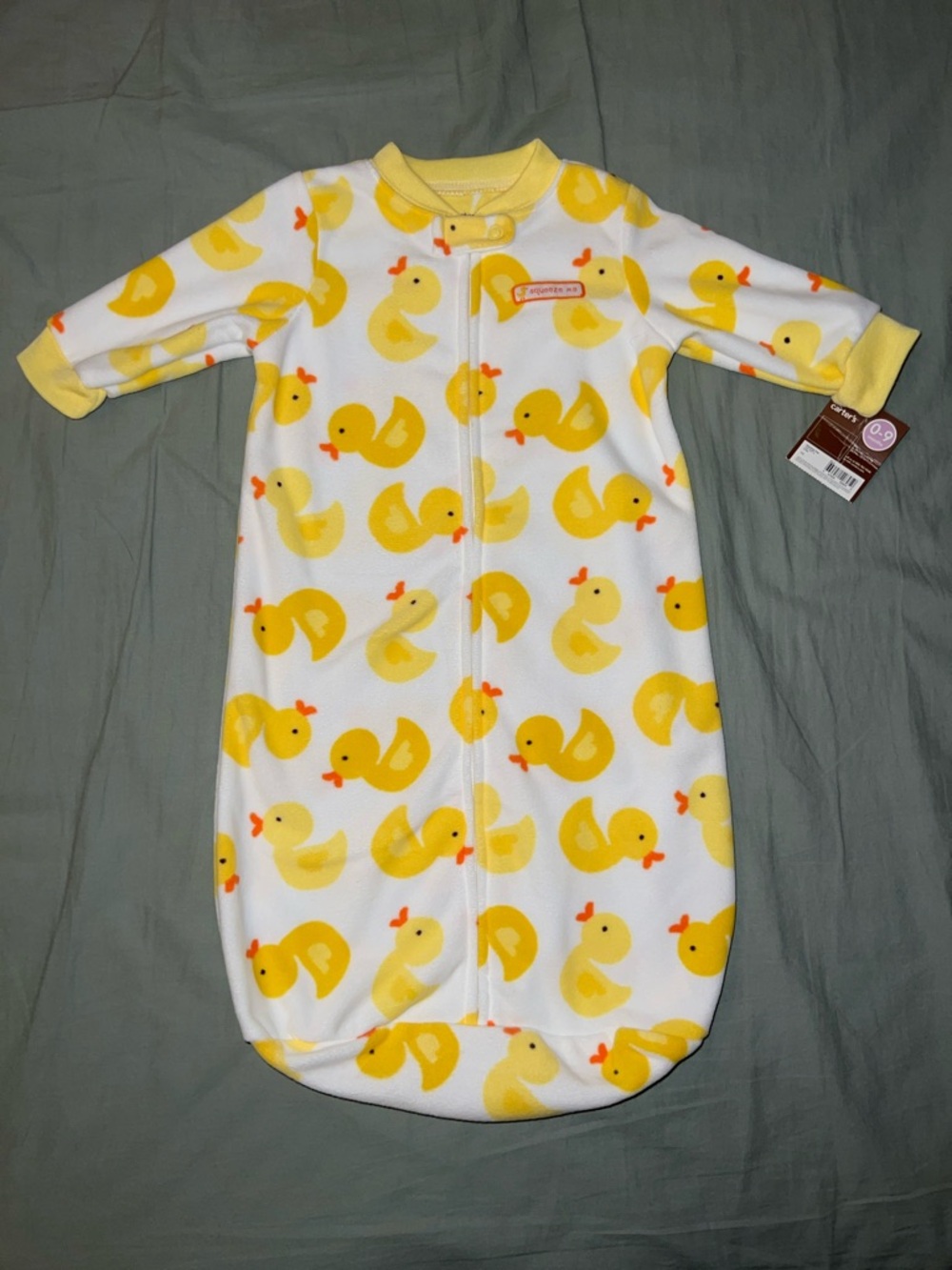 Carter’s Yellow Duck Print Kids Sleep Sack with Front Zipper